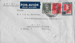 ARGENTINA → Par Avion, Letter Posadas To Switzerland ►STAMP GRAL JOSE DE SAN MARTIN HEAD 1935◄ - Cartas & Documentos