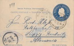 REPUBLICA  ARGENTINA → Carte Postale 6 Centavos To Alemania 1900 - Enteros Postales