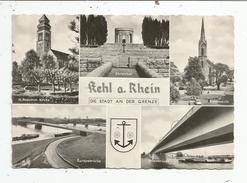 G-I-E , Cp , Allemagne , KEHL A. Rhein , Die Stadt An Der Grenze , Multi Vues , Vierge - Kehl