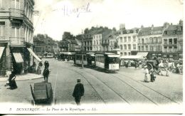 N°41941 -cpa Dunkerque -la Place De La République- - Strassenbahnen