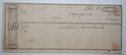 Ancienne Lettre De Change Vierge 1822 époque Restauration 1822 - Cambiali