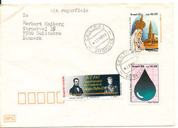 Brazil Cover Sent To Denmark Vitoria ES 22-3-1988 With Topic Stamps - Briefe U. Dokumente