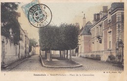 ISSOUDUN. - Sous-Préfecture - Place De La Convention. Belle Carte Aquarellée - Issoudun