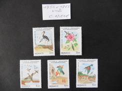 Monaco : 5 Timbres Neufs  Micration Des Oiseaux - Collections, Lots & Séries