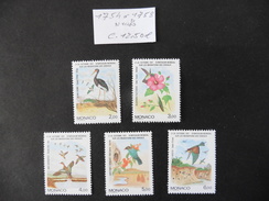 Monaco : 5 Timbres Neufs  Micration Des Oiseaux - Lots & Serien