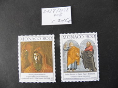 Monaco : 2 Timbres Neufs  Fran9ois Grimaldi - Collections, Lots & Series