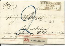 Preussen 1867, R2 ECHTERNACHERBRÜCK U. Paketzettel Auf Brief N. Sobernheim - Prusse