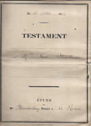 Archive/Acte Notarié/ Testament/Veuve MARTINEAU/Maubaillarcq Notaire/La Rochelle/Lafond /1886           AR61 - Unclassified