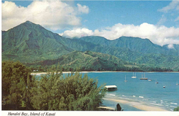 3 VAL. X ITALY SU CARTOLINA HANALEI BAY ISLAND OF KAUAI - Hawaï