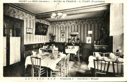 N°42016 -cpa Isigny Sur Mer -hôtel De France -une Salle à Manger- - Hotel's & Restaurants