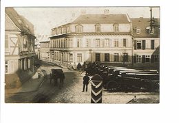 Cpa Carte Photo ERBACH A. Rh Rheigau La Place Avec Des Canons Stationnés Militaires Soldats - Erbach