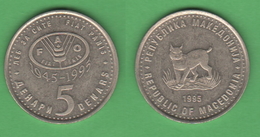FAO Macedonia 5 Dinars 1995 - Macedonia Del Nord