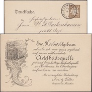 Bavière 1906. Carte Postale, Entier TSC. Adelheidsquelle, Sources D'Adélaïde à Bad-Heilbrunn, Iode, Brome, Sel - Thermalisme