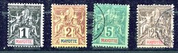 Mayotte *, Ch, (*)  1 - 2 - 4 - 25 - Gebruikt