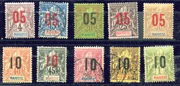 Mayotte  Ob ,*, (*)    , N° 22 à 31 - - Used Stamps
