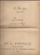 Archive/Acte Notarié/ Notoriété/Lucien PEYGE/ Princé  Notaire/La Rochelle/Lafond /1904          AR62 - Unclassified