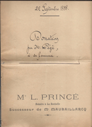 Archive/Acte Notarié/ Donation De Pégé/ Princé  Notaire/La Rochelle/Lafond/Charente Inférieure/Loton/1888 AR64 - Ohne Zuordnung