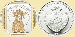 PALAU 2011 2 $ Dollars Our Lady Of Lichen Ag CoA UNC - Palau