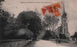 CP Eglise De LIBOS Et Route De Villeneuve - 1922 - Expédiée à Charpey (Drôme) - Edit. L.Gabin - Libos