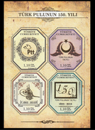 Q408.-. TURKEY / TURQUIA .-. 2013 - MINISHEET .-. 150 YEARS OF TURKISH STAMPS - Unused Stamps