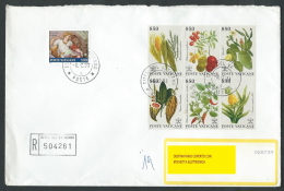 1993 VATICANO STORIA POSTALE FLORA TIMBRO ARRIVO - F - Storia Postale