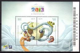 Q415.-. BRASIL .-. 2013 - MINISHEET .-. WORLD WATER DAY - Unused Stamps