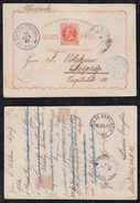 Brazil Brasil 1892 80R Stationery Card BRÜDERTHAL Via JOINVILLE To LEIPZIG French PAQUEBOT - Interi Postali