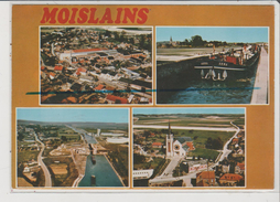 CPM - MOISLAINS - Multivues - Vue Aérienne L'ecluse Vue Générale Sur Le Port Du Canal Vue Aérienne Sur L'église - Moislains