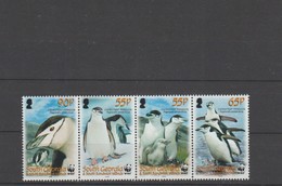 2008 South Georgia And South Sandwich Bird WWF Penguin Strip Of 4 MNH - South Georgia