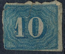 Stamp Brazil 1854 Scott #37 10 Reis Mint Lot#1 - Ungebraucht