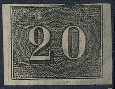 Stamp Brazil 1850  Scott #22 20 Reis Lot#20 - Unused Stamps