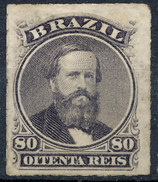 Stamp Brazil 1876  Scott #64 80 Reis Lot#47 - Nuevos