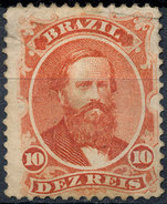 Stamp Brazil 1866  Scott #53 10 Reis Lot#54 - Ongebruikt