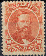 Stamp Brazil 1866  Scott #53 10 Reis Lot#55 - Ungebraucht