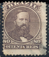 Stamp Brazil 1866  Scott #57 80 Reis Lot#60 - Ongebruikt