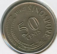 Singapour Singapore 50 Cents 1968 KM 5 - Singapur