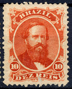 Stamp Brazil 1866  Scott #53 10 Reis Lot#70 - Ongebruikt