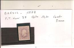 Brésil - 1878 - Y/T Num 38 Côte 17,50 Vendu 5euros - Unused Stamps