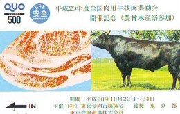 Carte Prépayée Japon * VACHE (680) COW * KOE * BULL * TAUREAU * KUH * CARD JAPAN * KARTE  VACA* TAURUS * - Cows
