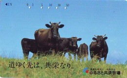 Télécarte JAPON *  * VACHE (691) COW * KOE * BULL * TAUREAU * KUH * PHONECARD JAPAN * TELEFONKARTE * VACA TAURUS - Mucche