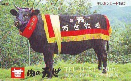 Télécarte JAPON * 110-50253 * EL TOREO (714)  KOE * BULL * TAUREAU * KUH * PHONECARD JAPAN * TK VACA TAURUS - Cows