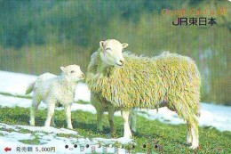 CARTE PREPAYEE JAPON * MOUTON * TK * SCHAF (362) SHEEP SCHAAP  GOAT STEENBOK * Phonecard - Zodiaque