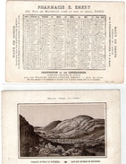 (12) Calendrier 1888 1er Semestre  Nablous Palestine  Pharmacie E .Emery Paris  (bon Etat) - Formato Piccolo : ...-1900