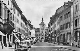 LIESTHAL → Belebte Rathausgasse Mit Oldtimer BS-21077 Anno 1954 - Altri & Non Classificati