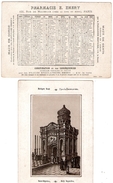 (12) Calendrier 1888 1er Semestre  Saint Sepulcre Israel  Pharmacie E .Emery Paris  (bon Etat) - Formato Piccolo : ...-1900