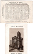 (12) Calendrier 1888 1er Semestre  Saint Sepulcre Israel  Pharmacie E .Emery Paris  (bon Etat) - Tamaño Pequeño : ...-1900