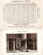 (12) Calendrier 1888 1er Semestre  Eglise De La Nativité Israel  Pharmacie E .Emery Paris  (bon Etat) - Klein Formaat: ...-1900