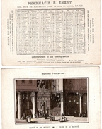 (12) Calendrier 1888 1er Semestre  Eglise De La Nativité Israel  Pharmacie E .Emery Paris  (bon Etat) - Small : ...-1900