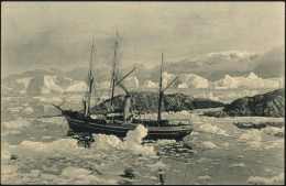 Beleg 1909, Dampfer "Hans Egede" Im Eis, Umanak/Grönland 17.VIII.1909, Original-Fotokarte Dr.Arnold Heim. - Autres & Non Classés