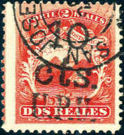 Gest. 10 Cts.U.P.U. A. 2 R. Rot, 1881, Tadellos Gestempelt. Selten. (Michel: 8II) - Autres & Non Classés